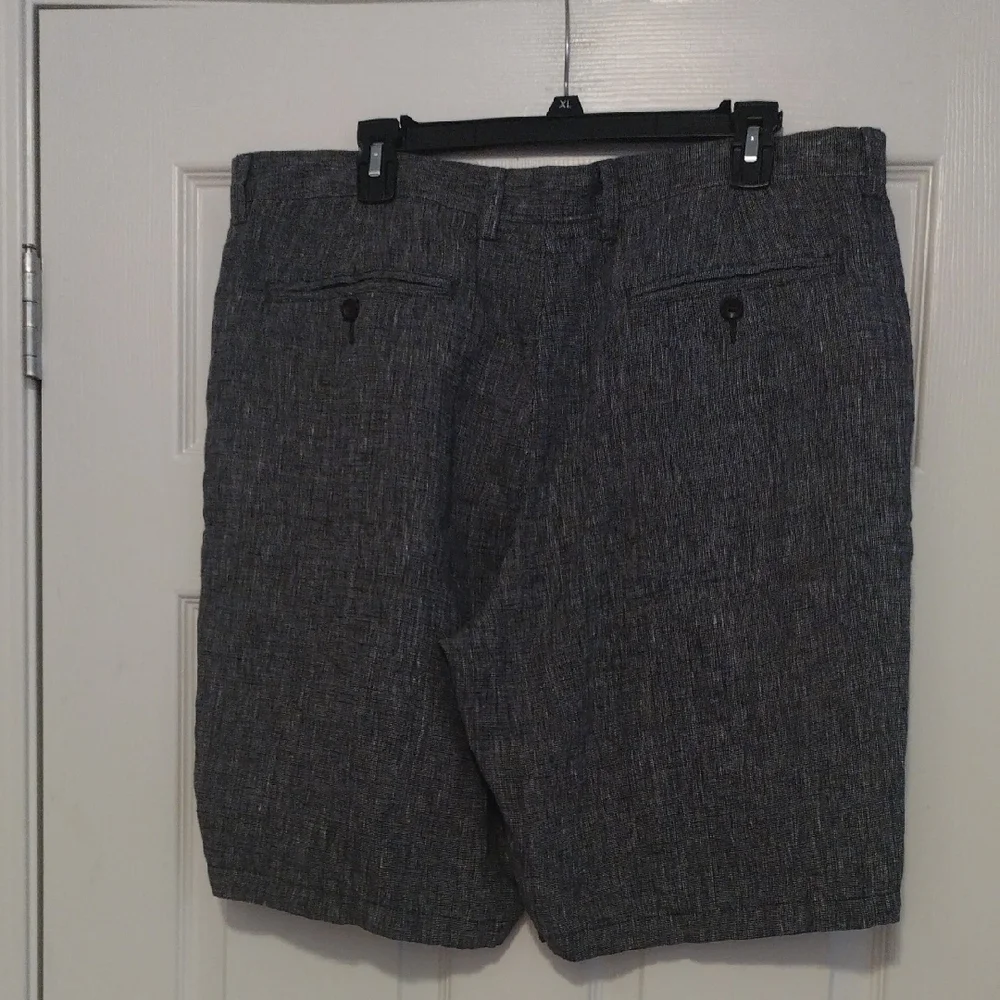 J. Crew Black Flat Front 100% Linen Shorts Versatile Style